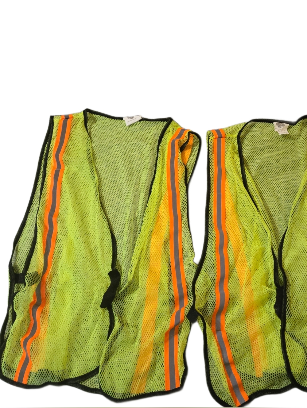 2 Dazonity Hi-Vis Yellow Hook And Loop Safety Vests